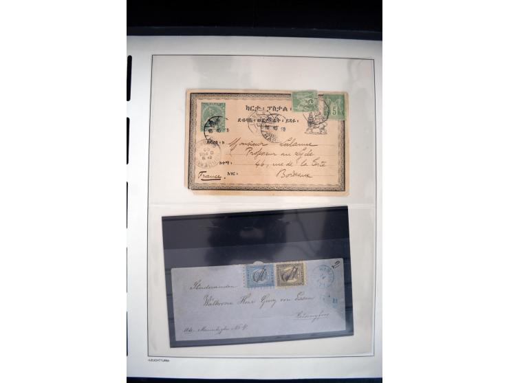 1747/1945 (ca.), einige hundert Briefe, Karten und Ganzsachen mit Schwerpunkt bis ca. 1900, dabei viele interessante Frankatu