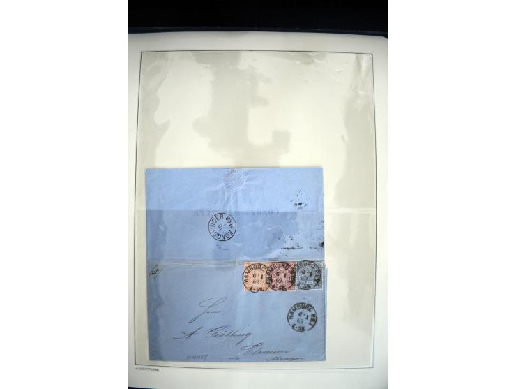 1747/1945 (ca.), einige hundert Briefe, Karten und Ganzsachen mit Schwerpunkt bis ca. 1900, dabei viele interessante Frankatu