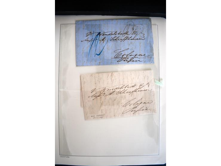 1747/1945 (ca.), einige hundert Briefe, Karten und Ganzsachen mit Schwerpunkt bis ca. 1900, dabei viele interessante Frankatu