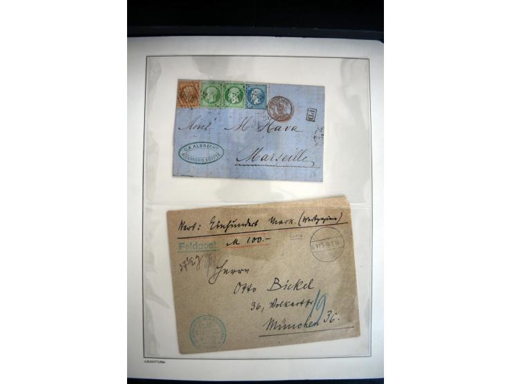 1747/1945 (ca.), einige hundert Briefe, Karten und Ganzsachen mit Schwerpunkt bis ca. 1900, dabei viele interessante Frankatu