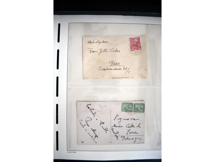 1747/1945 (ca.), einige hundert Briefe, Karten und Ganzsachen mit Schwerpunkt bis ca. 1900, dabei viele interessante Frankatu