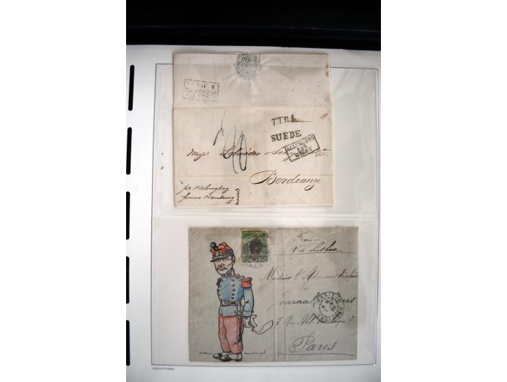 1747/1945 (ca.), einige hundert Briefe, Karten und Ganzsachen mit Schwerpunkt bis ca. 1900, dabei viele interessante Frankatu