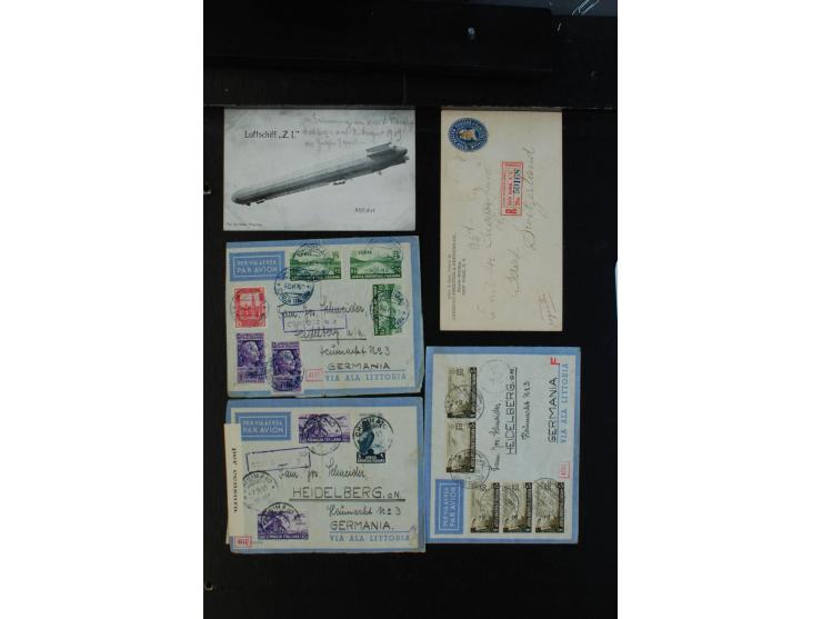 1840/1950 (ca.), ca. 100 Briefe, Karten und Ganzsachen mit Schwerpunkt Deutschland, dabei interessante Stempel, Luftpost, vie