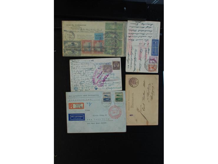 1840/1950 (ca.), ca. 100 Briefe, Karten und Ganzsachen mit Schwerpunkt Deutschland, dabei interessante Stempel, Luftpost, vie