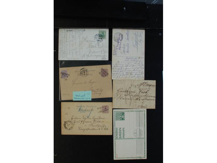 1840/1950 (ca.), ca. 100 Briefe, Karten und Ganzsachen mit Schwerpunkt Deutschland, dabei interessante Stempel, Luftpost, vie