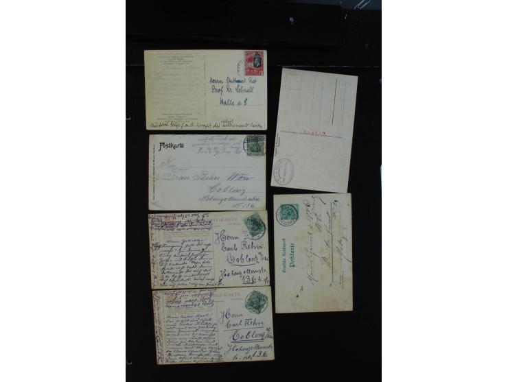 1840/1950 (ca.), ca. 100 Briefe, Karten und Ganzsachen mit Schwerpunkt Deutschland, dabei interessante Stempel, Luftpost, vie