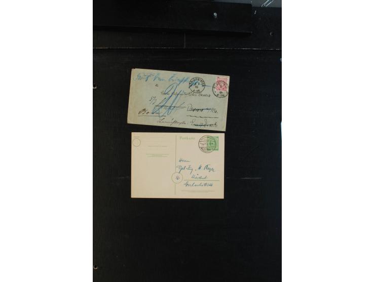 1840/1950 (ca.), ca. 100 Briefe, Karten und Ganzsachen mit Schwerpunkt Deutschland, dabei interessante Stempel, Luftpost, vie