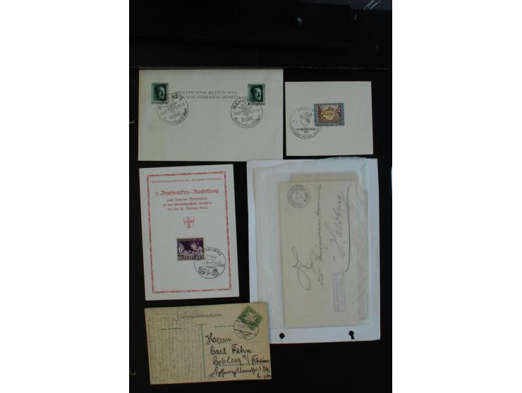 1840/1950 (ca.), ca. 100 Briefe, Karten und Ganzsachen mit Schwerpunkt Deutschland, dabei interessante Stempel, Luftpost, vie