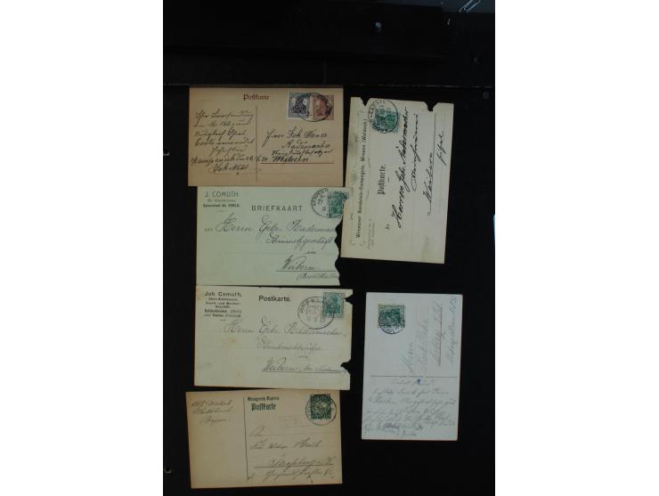 1840/1950 (ca.), ca. 100 Briefe, Karten und Ganzsachen mit Schwerpunkt Deutschland, dabei interessante Stempel, Luftpost, vie