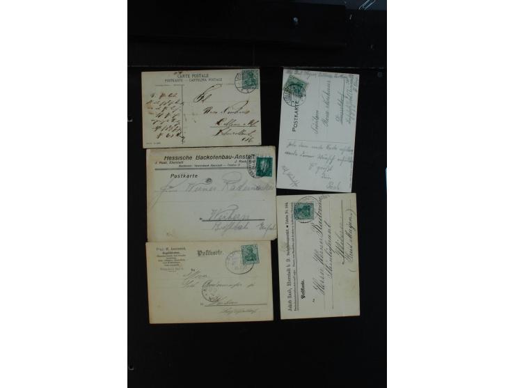1840/1950 (ca.), ca. 100 Briefe, Karten und Ganzsachen mit Schwerpunkt Deutschland, dabei interessante Stempel, Luftpost, vie
