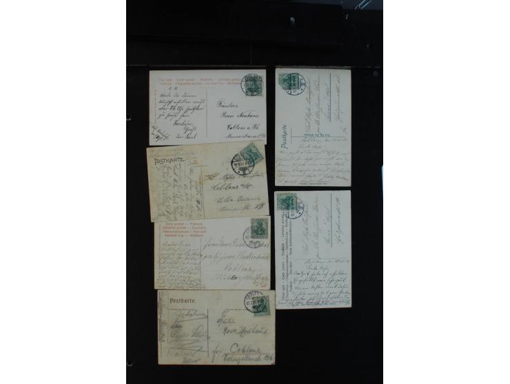 1840/1950 (ca.), ca. 100 Briefe, Karten und Ganzsachen mit Schwerpunkt Deutschland, dabei interessante Stempel, Luftpost, vie