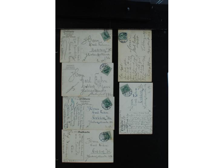 1840/1950 (ca.), ca. 100 Briefe, Karten und Ganzsachen mit Schwerpunkt Deutschland, dabei interessante Stempel, Luftpost, vie