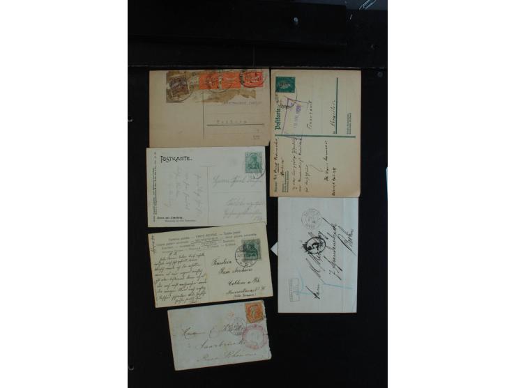 1840/1950 (ca.), ca. 100 Briefe, Karten und Ganzsachen mit Schwerpunkt Deutschland, dabei interessante Stempel, Luftpost, vie