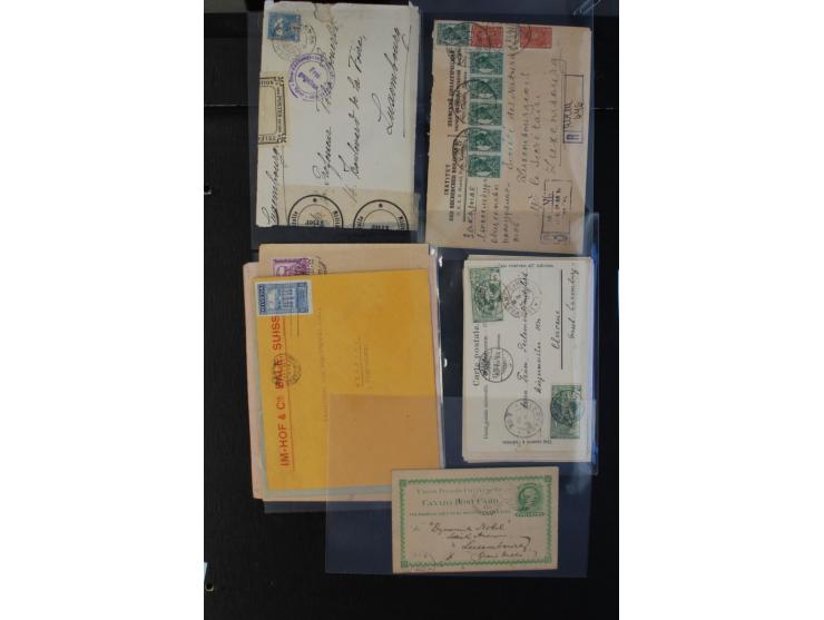 1864/1920 (ca.), etwa 200 Briefe und Karten nach Luxemburg, viel interessantes Material mit Dt. Auslandspostämtern, China, Ba