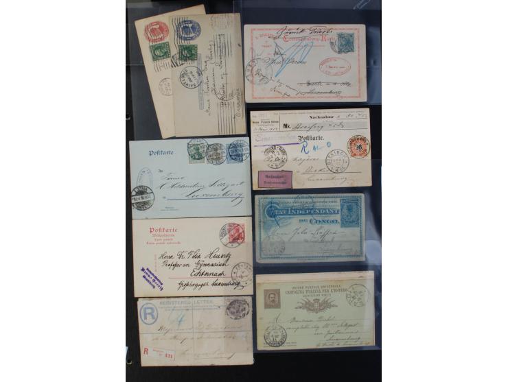 1864/1920 (ca.), etwa 200 Briefe und Karten nach Luxemburg, viel interessantes Material mit Dt. Auslandspostämtern, China, Ba