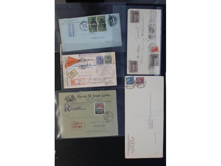 1864/1920 (ca.), etwa 200 Briefe und Karten nach Luxemburg, viel interessantes Material mit Dt. Auslandspostämtern, China, Ba