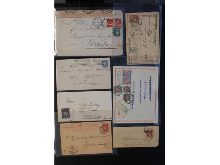 1864/1920 (ca.), etwa 200 Briefe und Karten nach Luxemburg, viel interessantes Material mit Dt. Auslandspostämtern, China, Ba