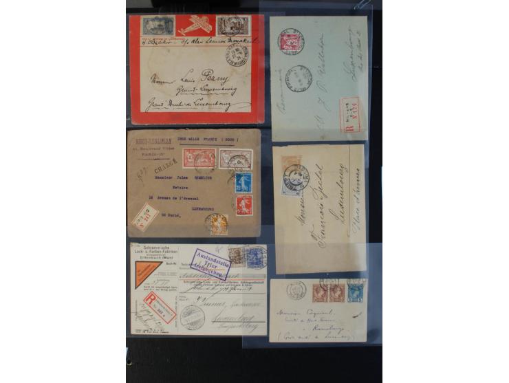1864/1920 (ca.), etwa 200 Briefe und Karten nach Luxemburg, viel interessantes Material mit Dt. Auslandspostämtern, China, Ba