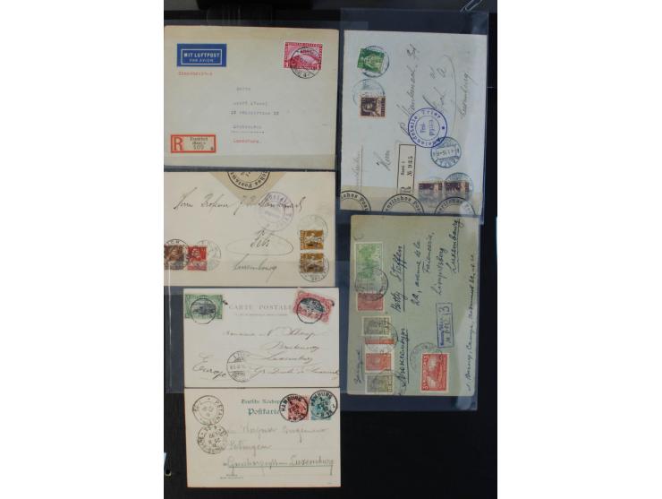 1864/1920 (ca.), etwa 200 Briefe und Karten nach Luxemburg, viel interessantes Material mit Dt. Auslandspostämtern, China, Ba