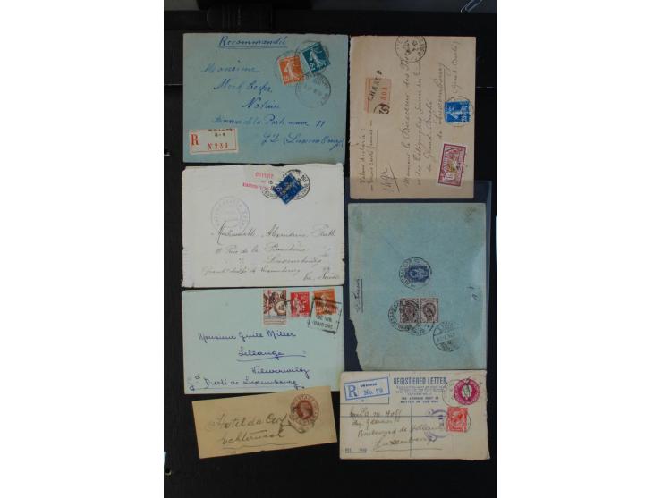 1864/1920 (ca.), etwa 200 Briefe und Karten nach Luxemburg, viel interessantes Material mit Dt. Auslandspostämtern, China, Ba