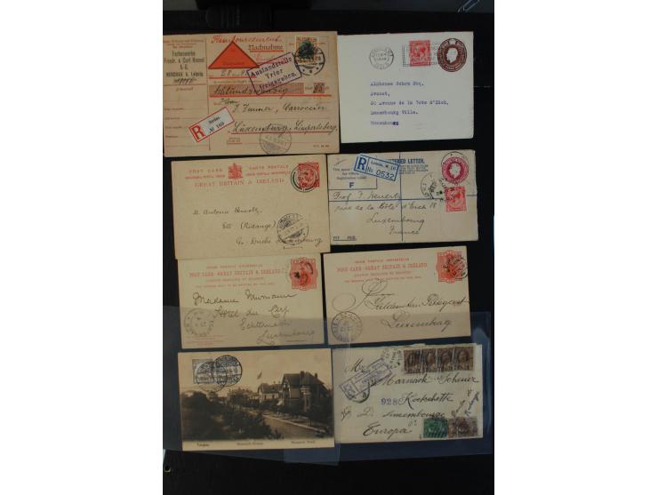 1864/1920 (ca.), etwa 200 Briefe und Karten nach Luxemburg, viel interessantes Material mit Dt. Auslandspostämtern, China, Ba