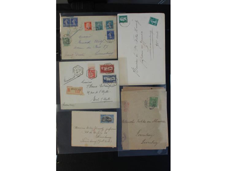 1864/1920 (ca.), etwa 200 Briefe und Karten nach Luxemburg, viel interessantes Material mit Dt. Auslandspostämtern, China, Ba