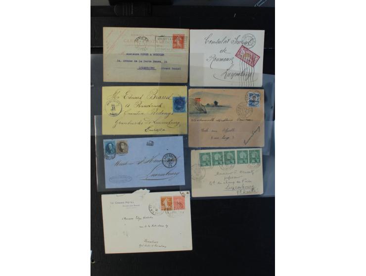 1864/1920 (ca.), etwa 200 Briefe und Karten nach Luxemburg, viel interessantes Material mit Dt. Auslandspostämtern, China, Ba
