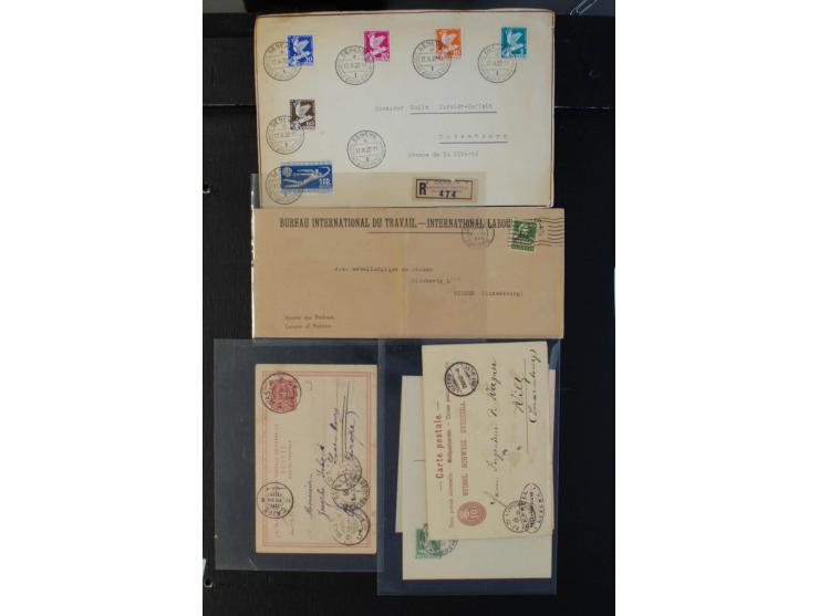 1864/1920 (ca.), etwa 200 Briefe und Karten nach Luxemburg, viel interessantes Material mit Dt. Auslandspostämtern, China, Ba