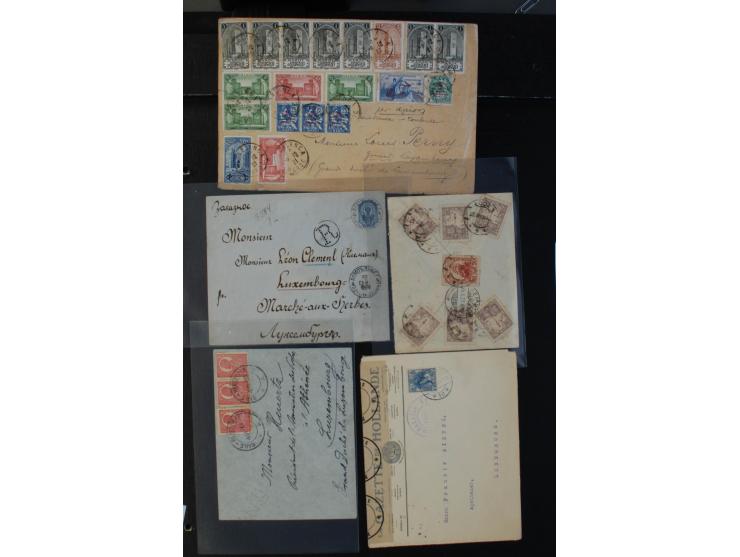 1864/1920 (ca.), etwa 200 Briefe und Karten nach Luxemburg, viel interessantes Material mit Dt. Auslandspostämtern, China, Ba