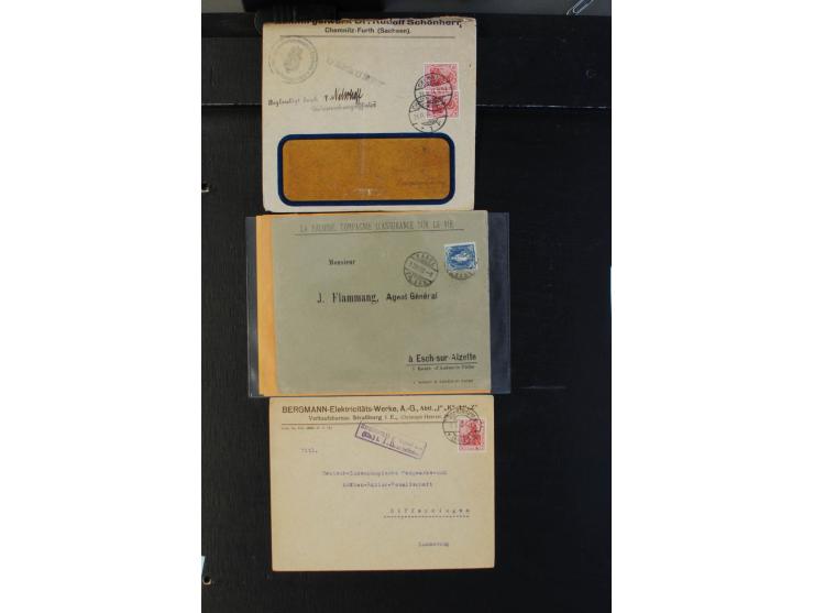 1864/1920 (ca.), etwa 200 Briefe und Karten nach Luxemburg, viel interessantes Material mit Dt. Auslandspostämtern, China, Ba