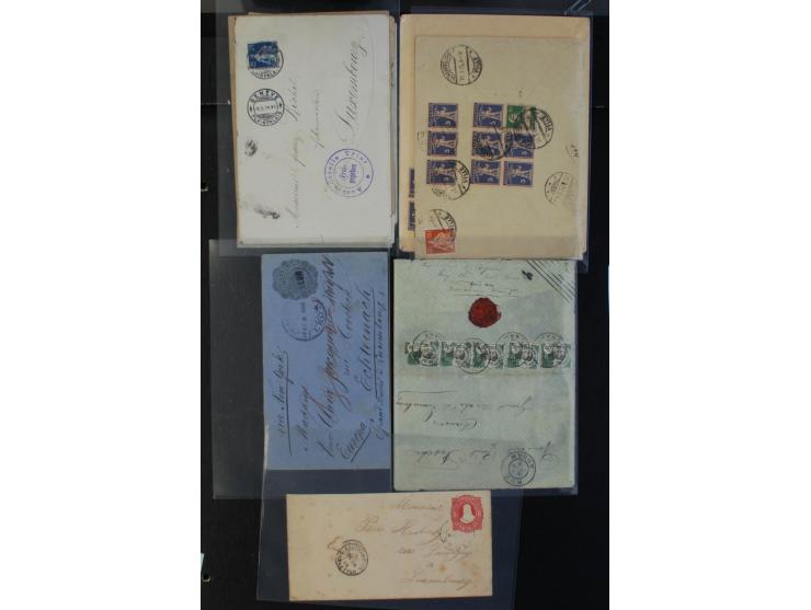 1864/1920 (ca.), etwa 200 Briefe und Karten nach Luxemburg, viel interessantes Material mit Dt. Auslandspostämtern, China, Ba
