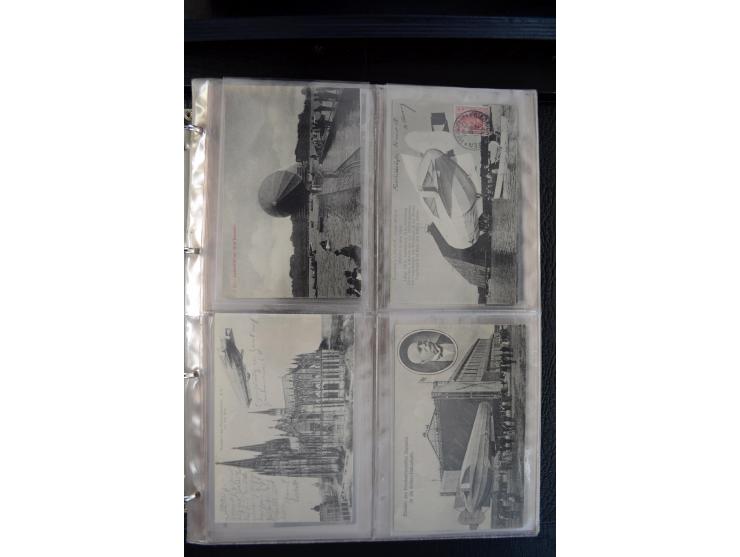 1908/1940, interessante Sammlung "Zeppelinpost, Ballonpost und Flugpost aus aller Welt" mit über 190 Briefen, Karten und sehr