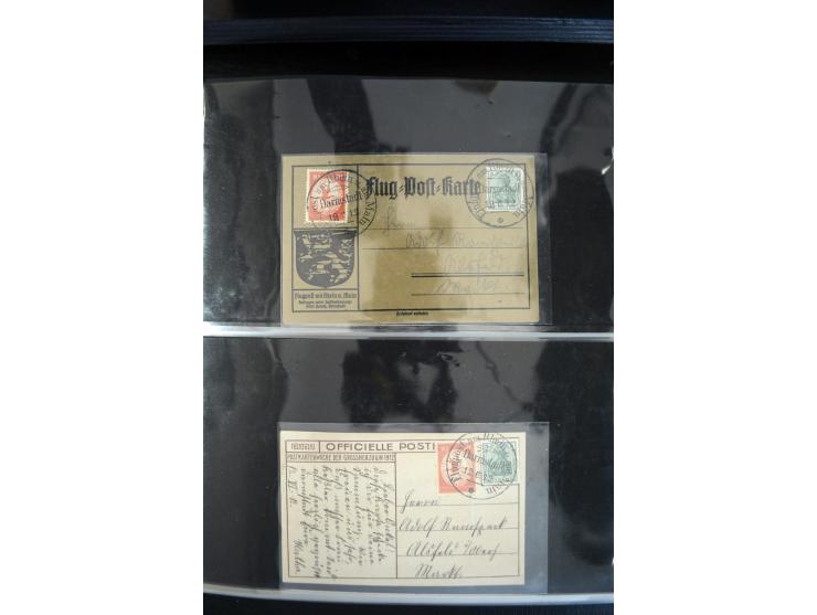 1908/1940, interessante Sammlung "Zeppelinpost, Ballonpost und Flugpost aus aller Welt" mit über 190 Briefen, Karten und sehr