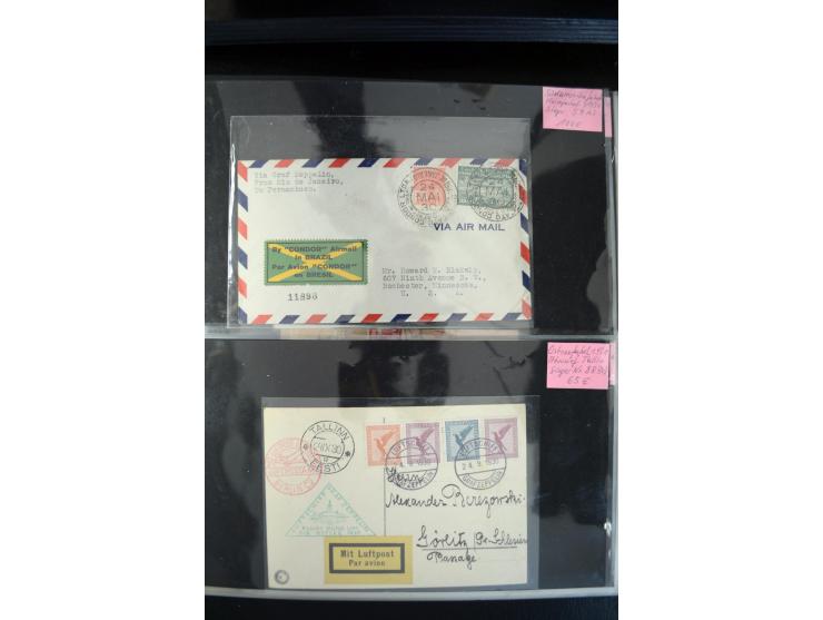 1908/1940, interessante Sammlung "Zeppelinpost, Ballonpost und Flugpost aus aller Welt" mit über 190 Briefen, Karten und sehr