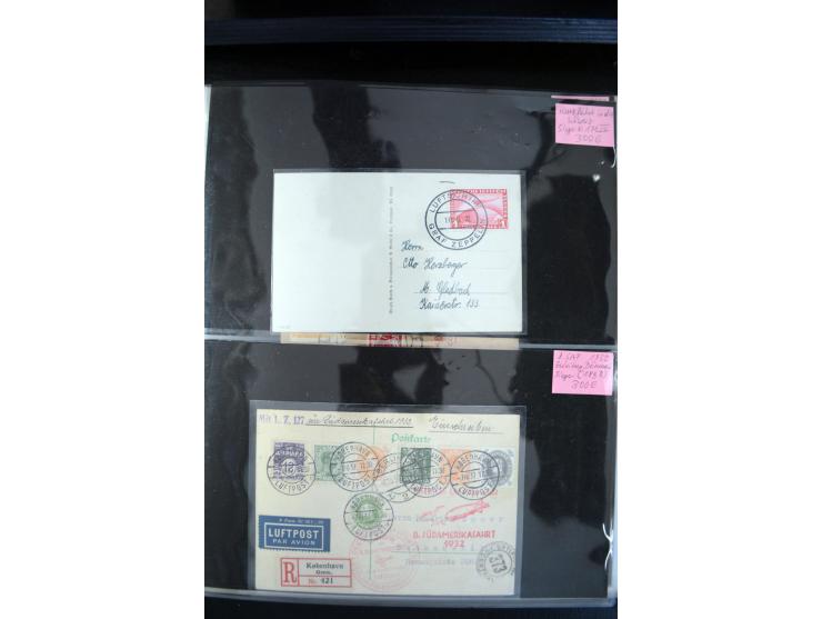 1908/1940, interessante Sammlung "Zeppelinpost, Ballonpost und Flugpost aus aller Welt" mit über 190 Briefen, Karten und sehr