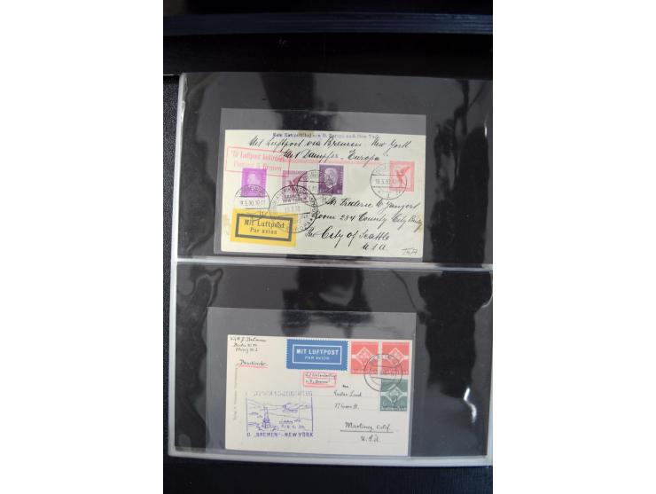 1908/1940, interessante Sammlung "Zeppelinpost, Ballonpost und Flugpost aus aller Welt" mit über 190 Briefen, Karten und sehr