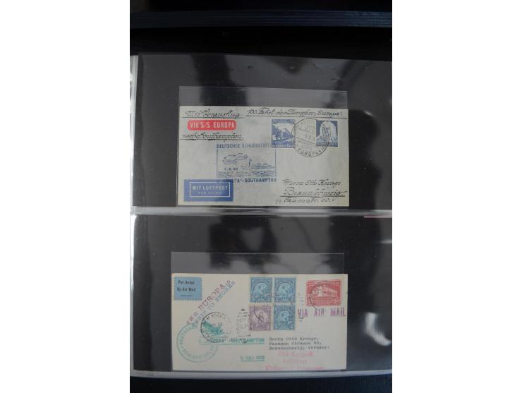1908/1940, interessante Sammlung "Zeppelinpost, Ballonpost und Flugpost aus aller Welt" mit über 190 Briefen, Karten und sehr