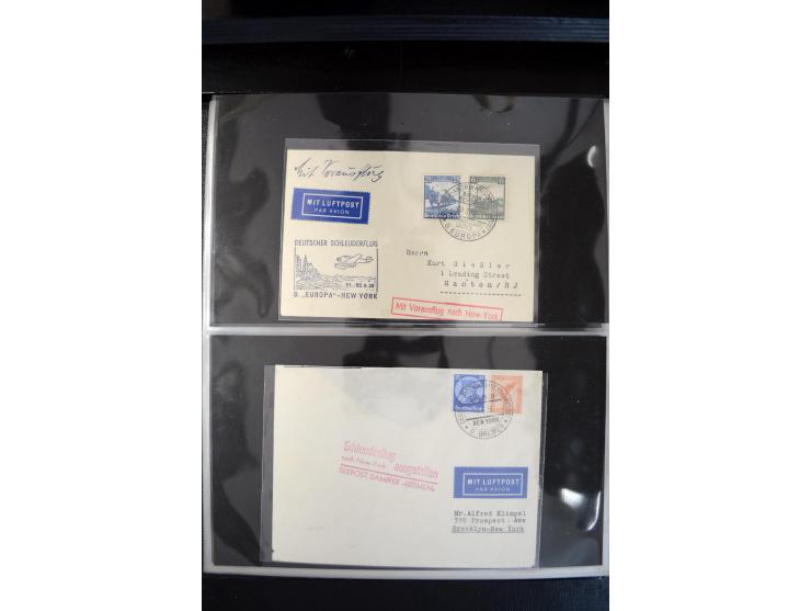 1908/1940, interessante Sammlung "Zeppelinpost, Ballonpost und Flugpost aus aller Welt" mit über 190 Briefen, Karten und sehr