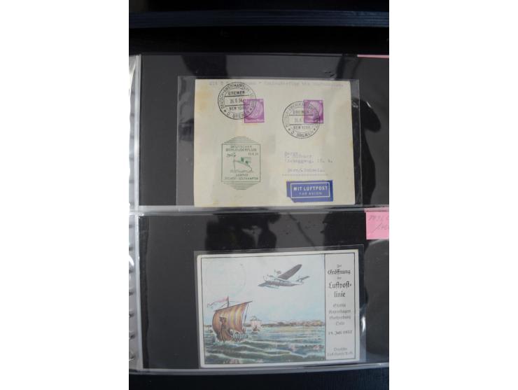 1908/1940, interessante Sammlung "Zeppelinpost, Ballonpost und Flugpost aus aller Welt" mit über 190 Briefen, Karten und sehr