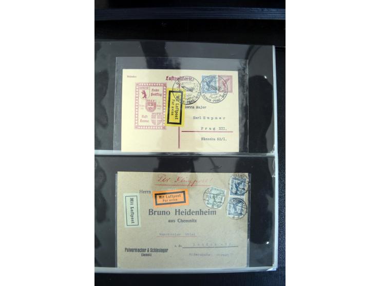 1908/1940, interessante Sammlung "Zeppelinpost, Ballonpost und Flugpost aus aller Welt" mit über 190 Briefen, Karten und sehr