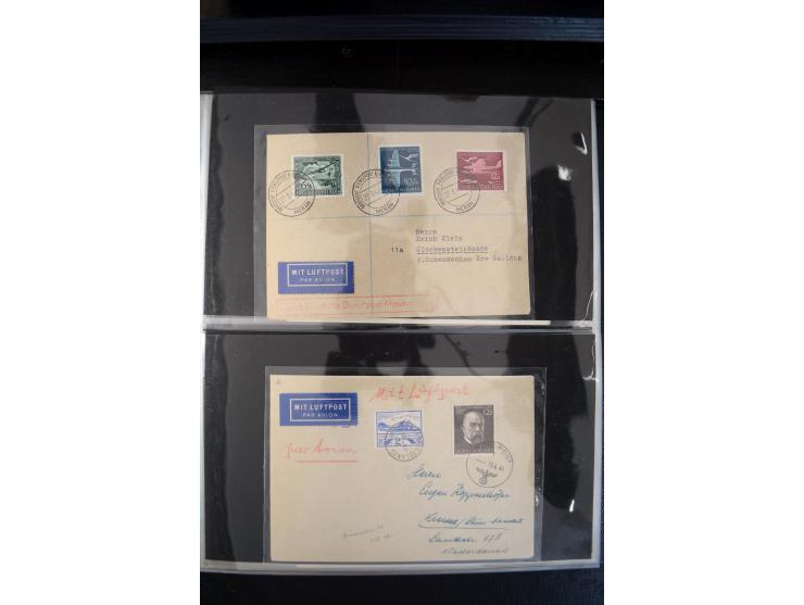 1908/1940, interessante Sammlung "Zeppelinpost, Ballonpost und Flugpost aus aller Welt" mit über 190 Briefen, Karten und sehr