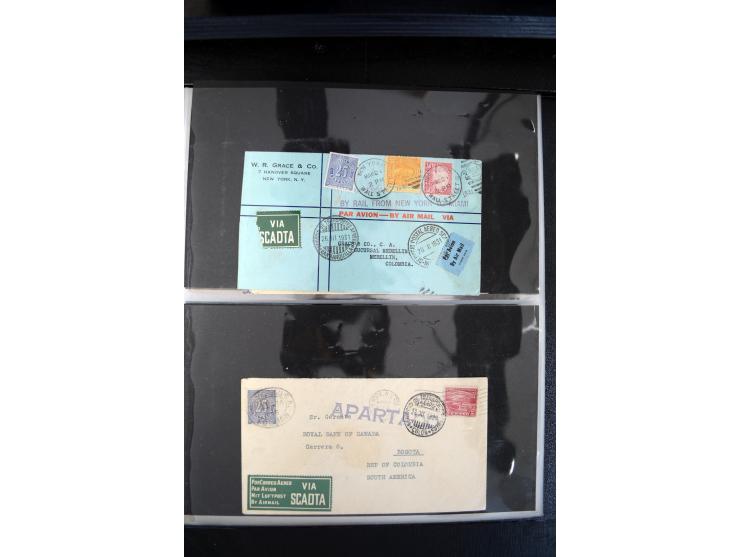 1908/1940, interessante Sammlung "Zeppelinpost, Ballonpost und Flugpost aus aller Welt" mit über 190 Briefen, Karten und sehr