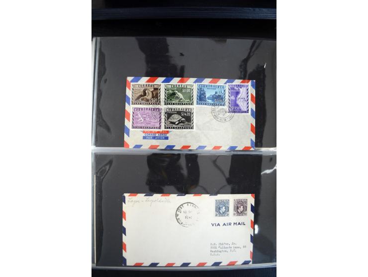 1908/1940, interessante Sammlung "Zeppelinpost, Ballonpost und Flugpost aus aller Welt" mit über 190 Briefen, Karten und sehr