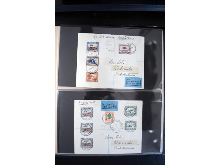 1908/1940, interessante Sammlung "Zeppelinpost, Ballonpost und Flugpost aus aller Welt" mit über 190 Briefen, Karten und sehr