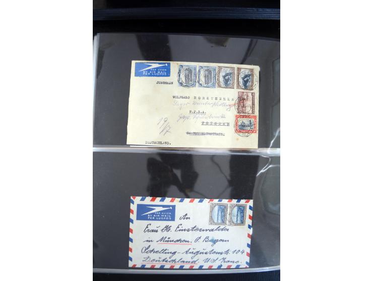 1908/1940, interessante Sammlung "Zeppelinpost, Ballonpost und Flugpost aus aller Welt" mit über 190 Briefen, Karten und sehr