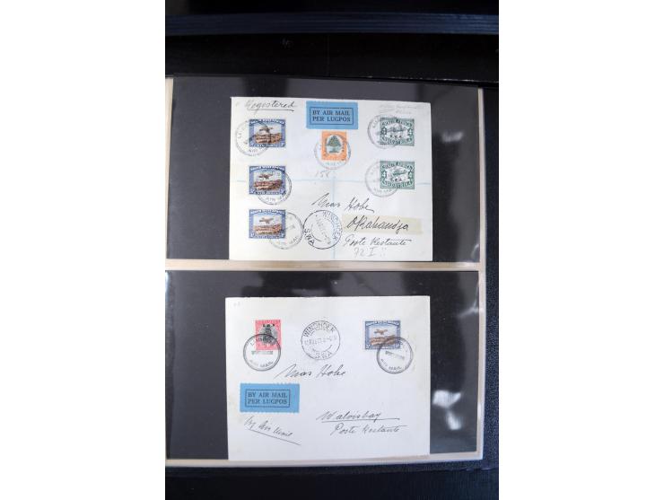 1908/1940, interessante Sammlung "Zeppelinpost, Ballonpost und Flugpost aus aller Welt" mit über 190 Briefen, Karten und sehr