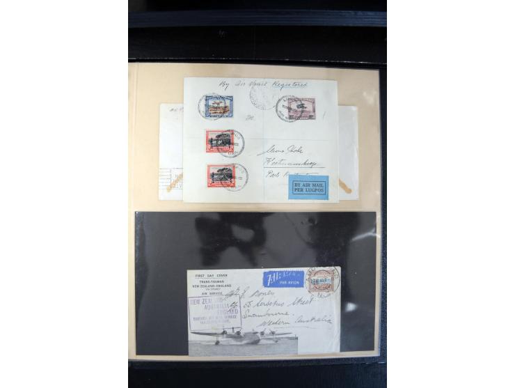 1908/1940, interessante Sammlung "Zeppelinpost, Ballonpost und Flugpost aus aller Welt" mit über 190 Briefen, Karten und sehr