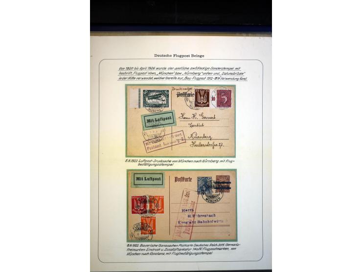 1912/27, interessante Sammlung "Bayrische Flugpost" mit fast 50 Briefen, Karten und Ganzsachen sowie wenigen losen Marken, da