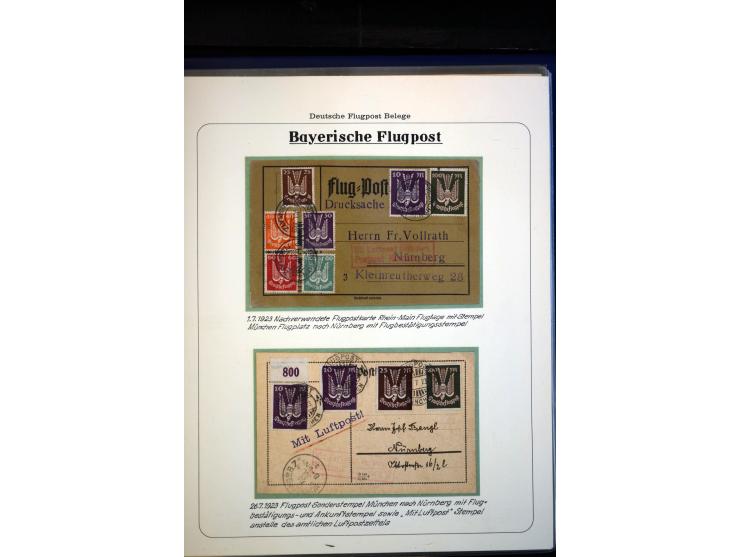1912/27, interessante Sammlung "Bayrische Flugpost" mit fast 50 Briefen, Karten und Ganzsachen sowie wenigen losen Marken, da
