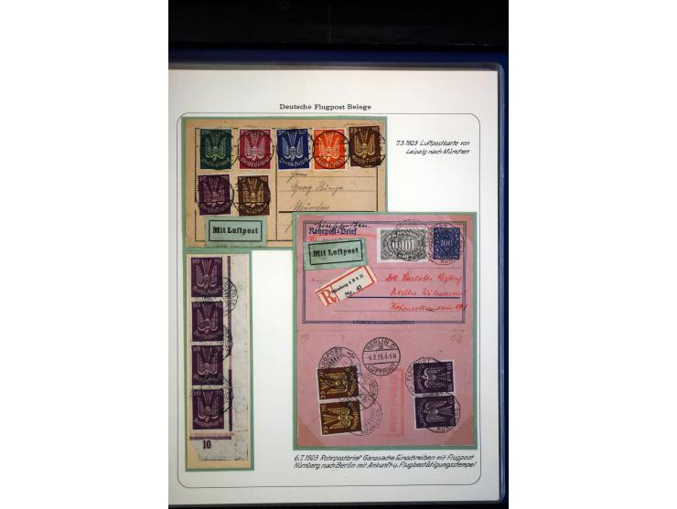 1912/27, interessante Sammlung "Bayrische Flugpost" mit fast 50 Briefen, Karten und Ganzsachen sowie wenigen losen Marken, da